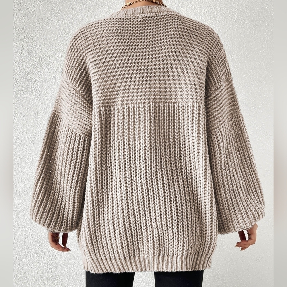Open Front Drop Shoulder Cardigan - Picture 5 of 5